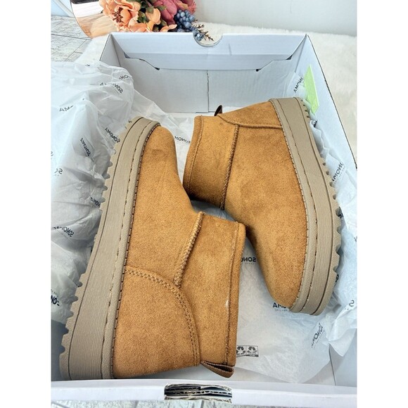 Sonoma Goods For Life Girl's Kazz Ankle Boots JL3 Cognac Size US:12 - Picture 6 of 13
